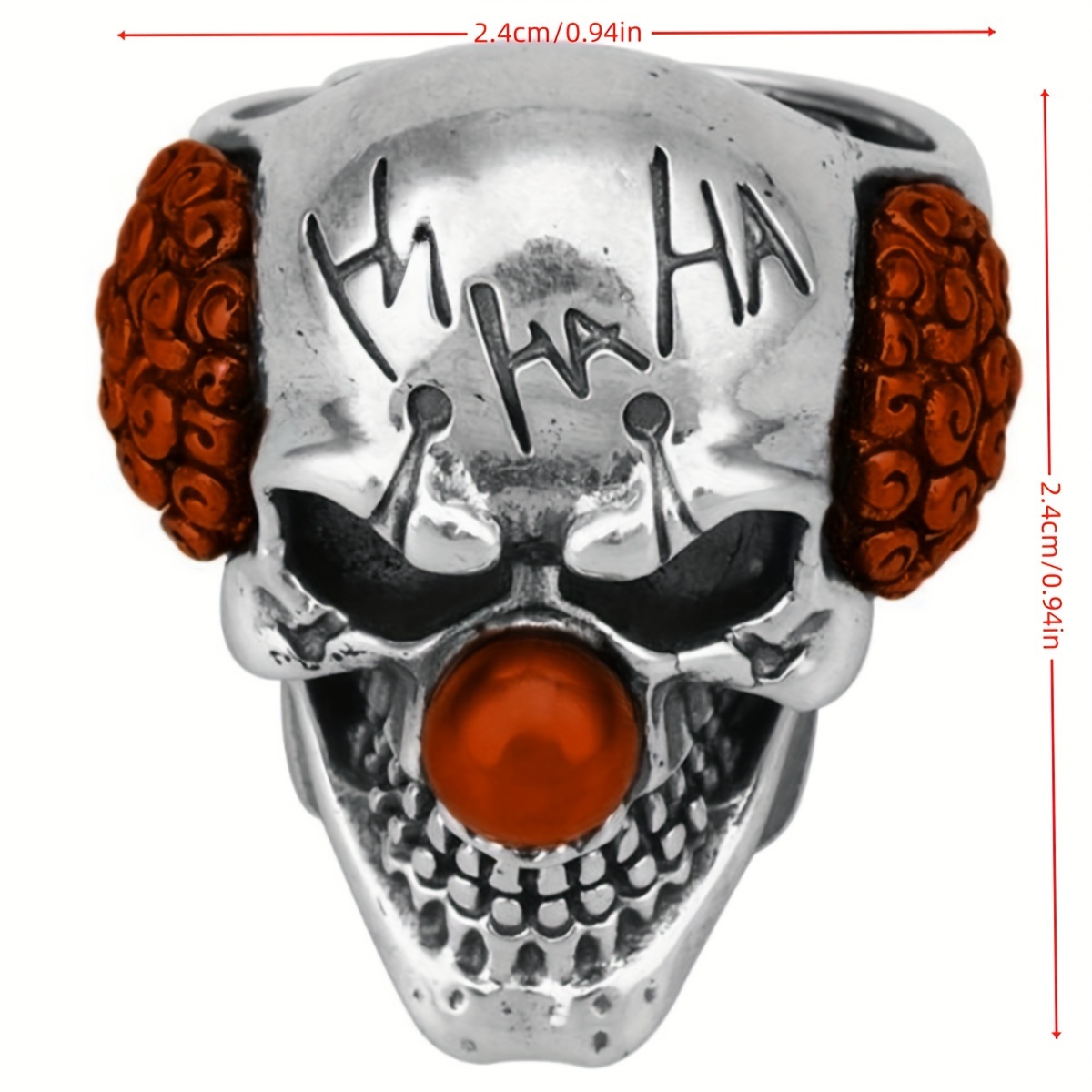 Men's Vintage Punk Skull Ring Unique Clown Alloy Statement Piece