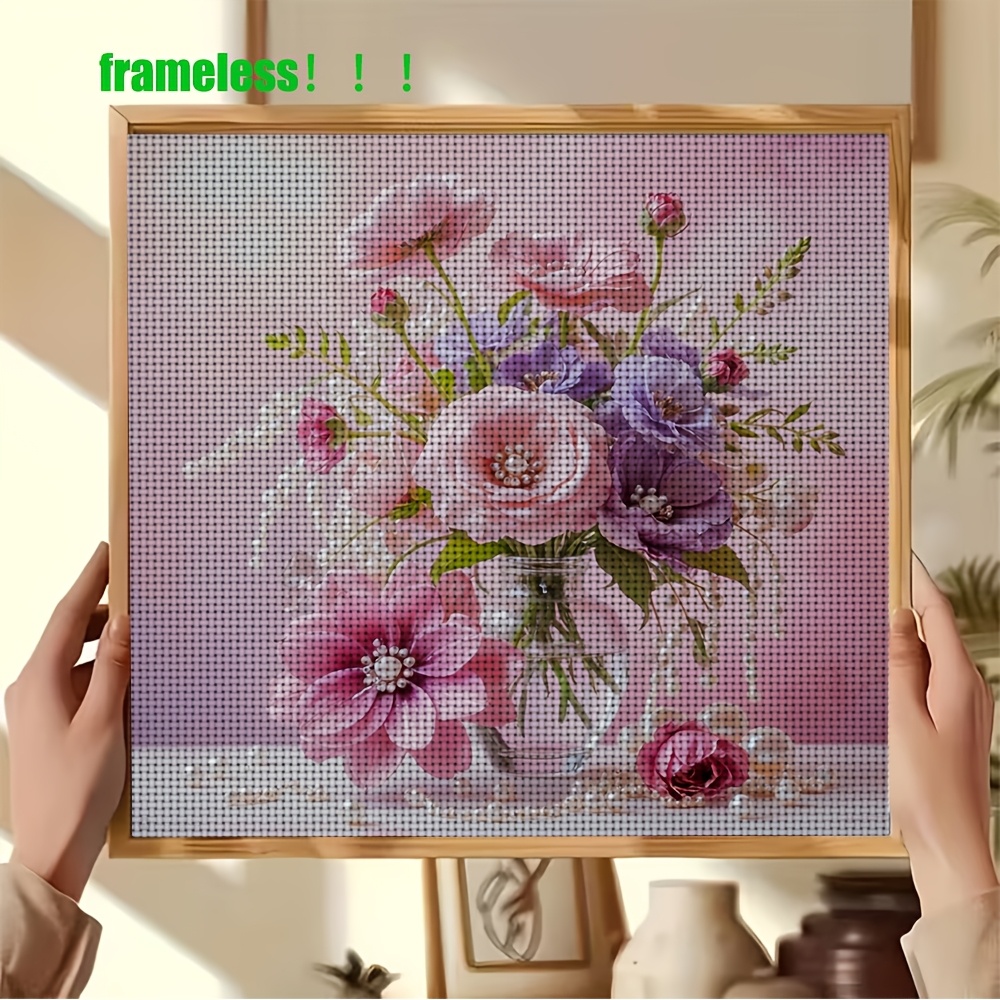 Pearl Flower Cross Stitch Kit Featuring Themed Pattern, 11CT Decorative