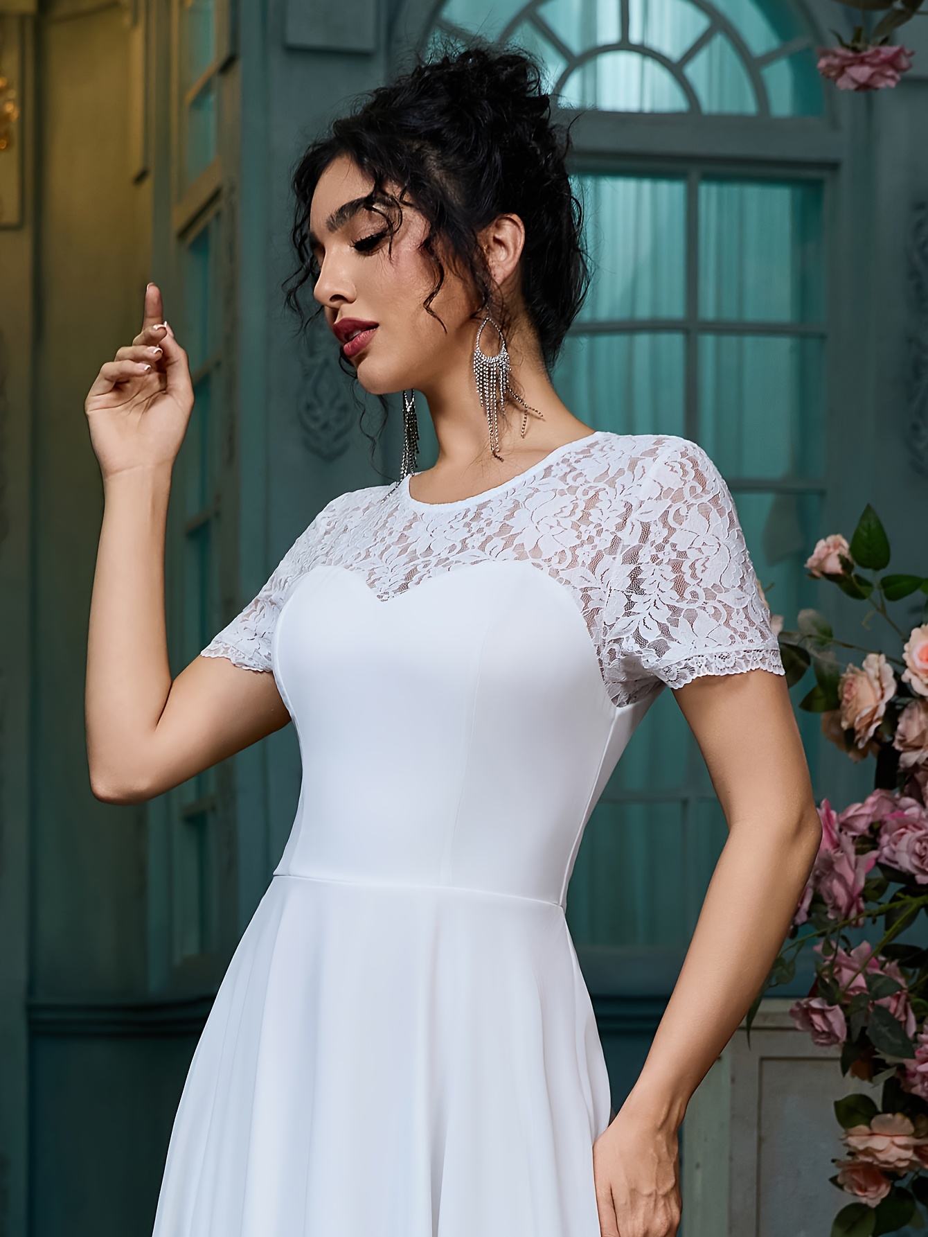 Bridal Shower Classy White Dresses Women's Elegant Lightweight