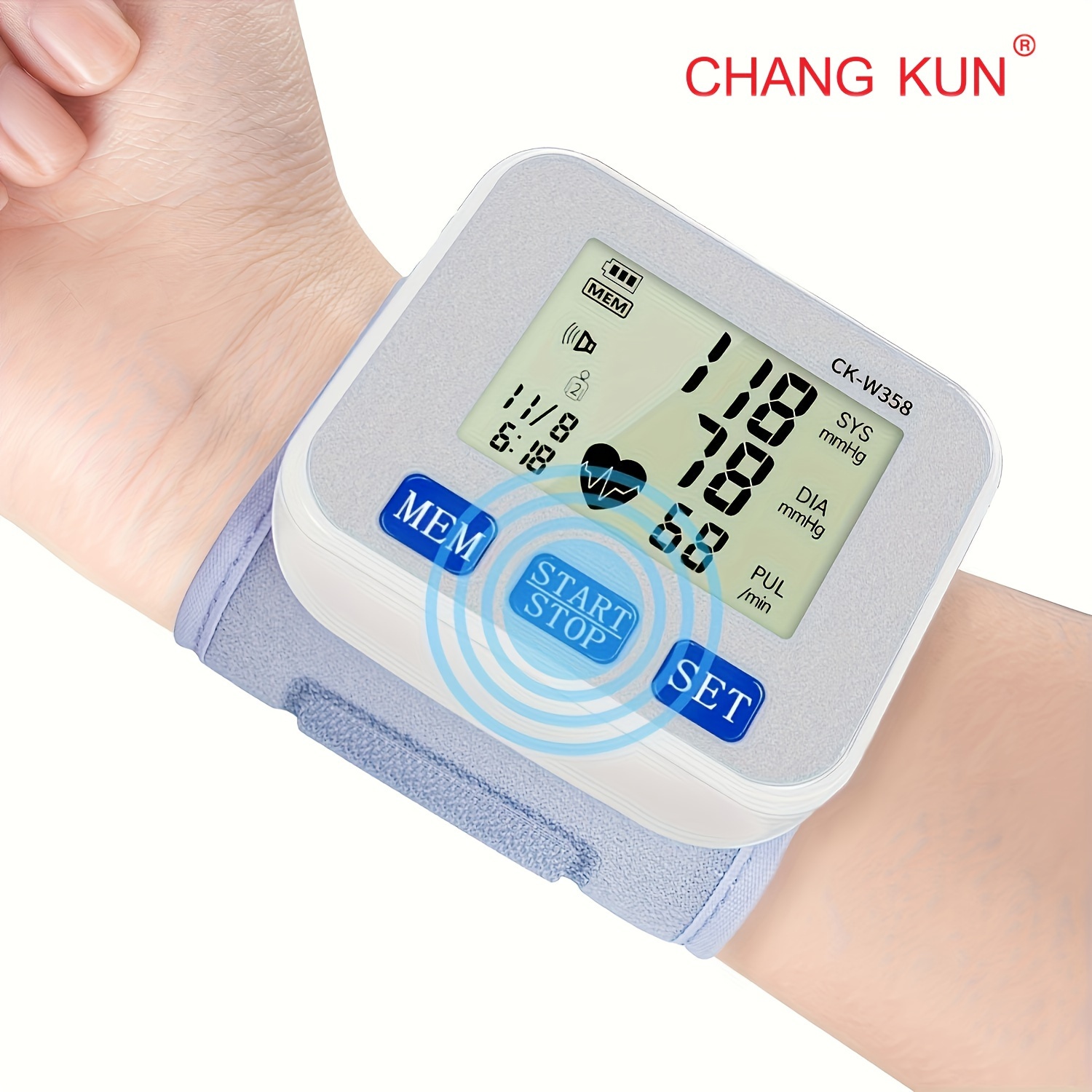   wrist   wrist digital   with large lcd and adjustable cuff rechargeable Product details 0