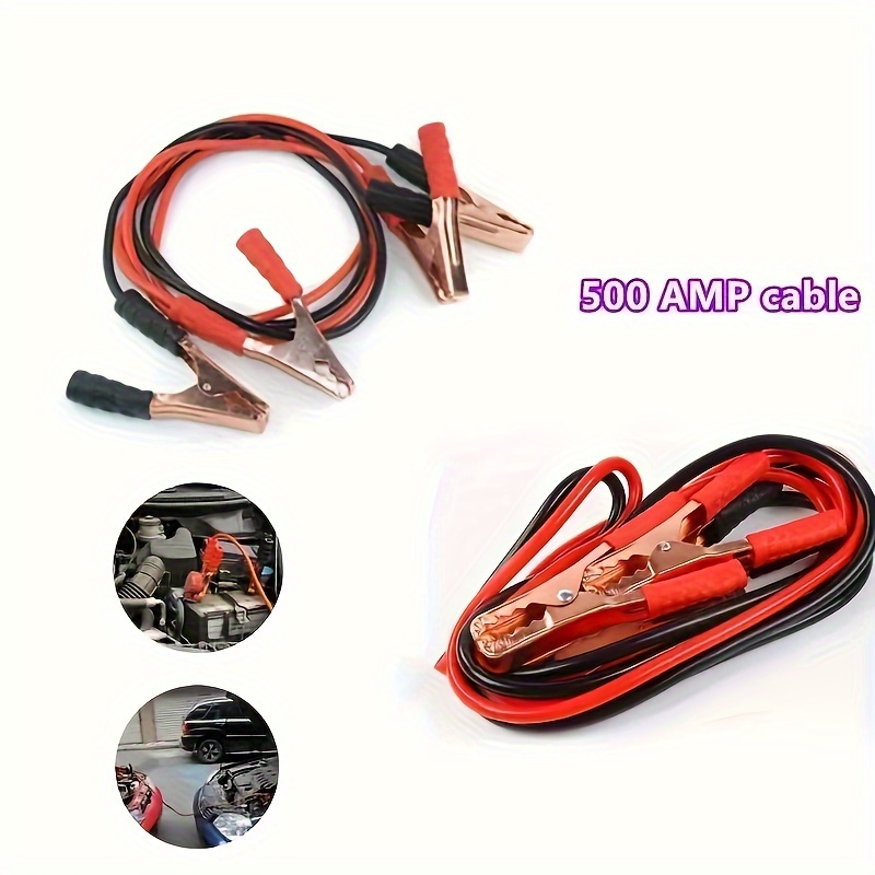 500A Car Power Jump Starter Cable, Vehicle Emergency Ignition Wire, Car Battery Connection Power Line, Without Battery