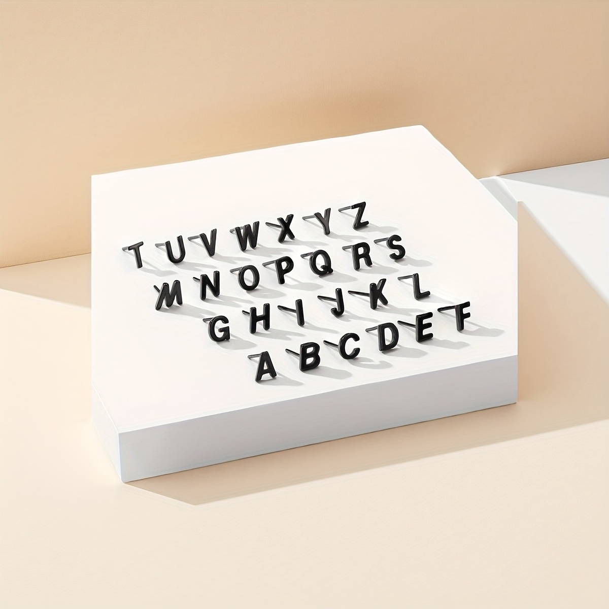 A Alphabet Ceramic Stud Earrings Hypoallergenic Ideal for Daily Wear