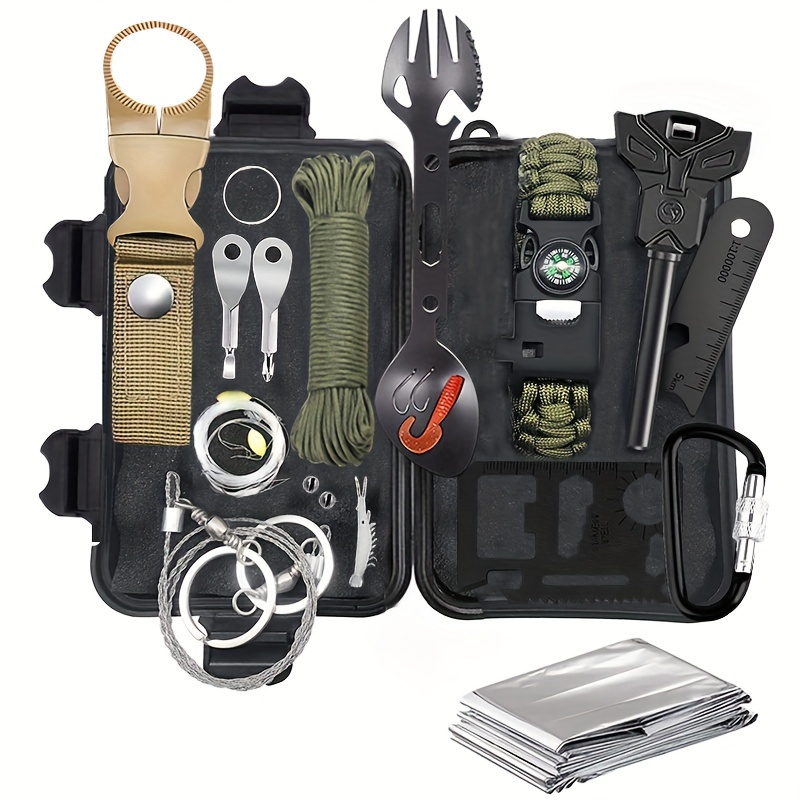 VOVE Outdoor Survival Tool Zubehör Angelgerät Kit Kit Tackle Wild Line  Angelpaket Survival Fishing