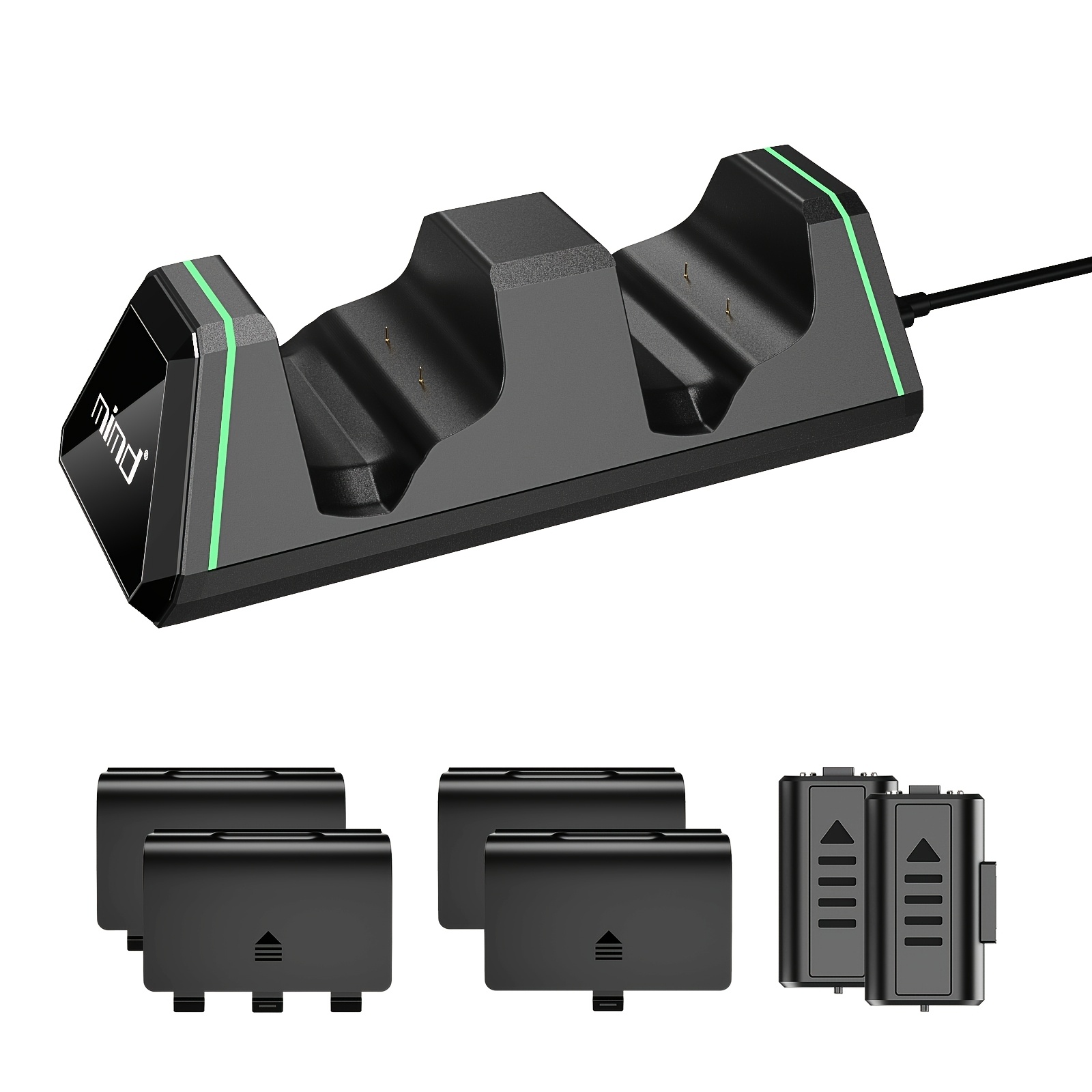 TEMU With 2 X 800mah Rechargeable Battery Packs, Supports Fast Charging For One/ For /x/ For //elite Controllers, For 1 Controller Charging Dock With