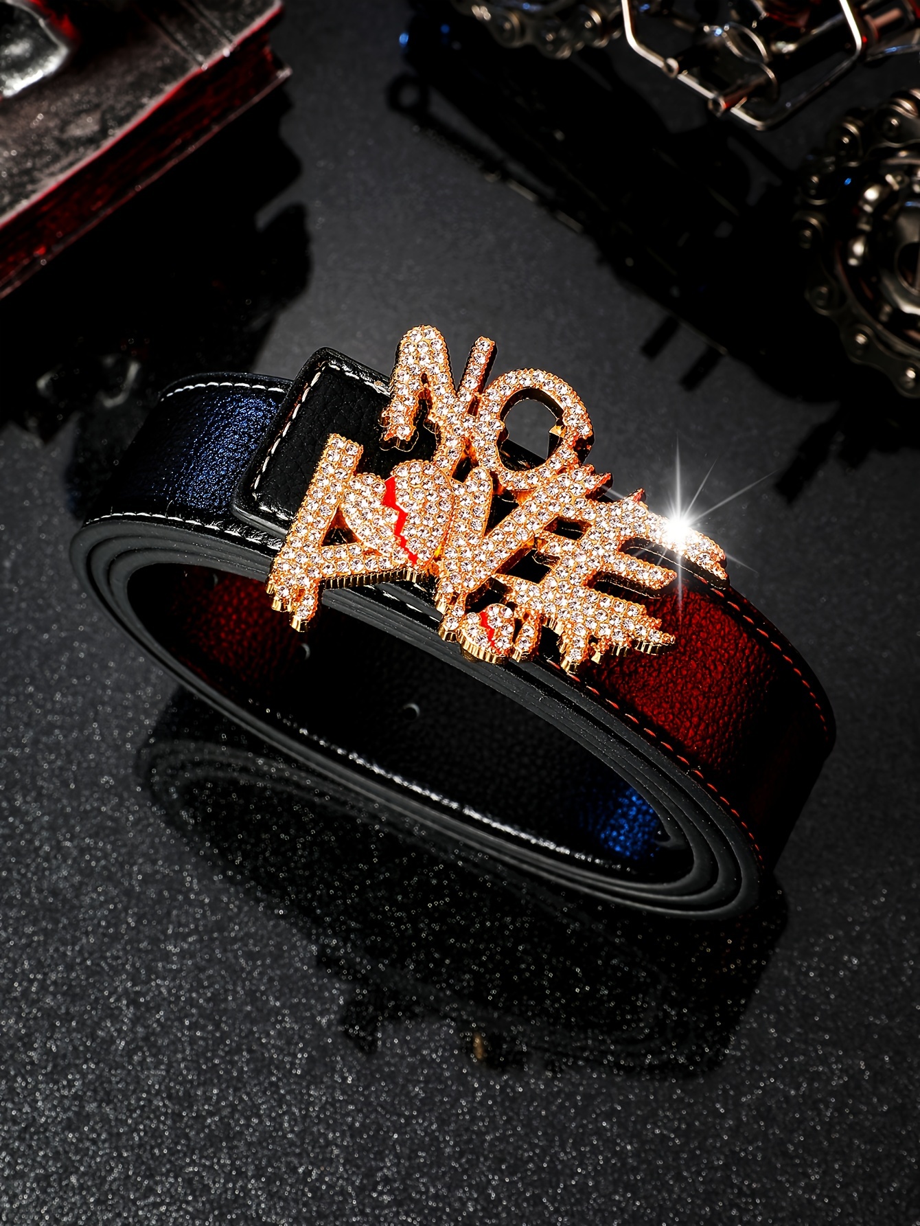1pc hot sale hip hop belt letter no love - Temu