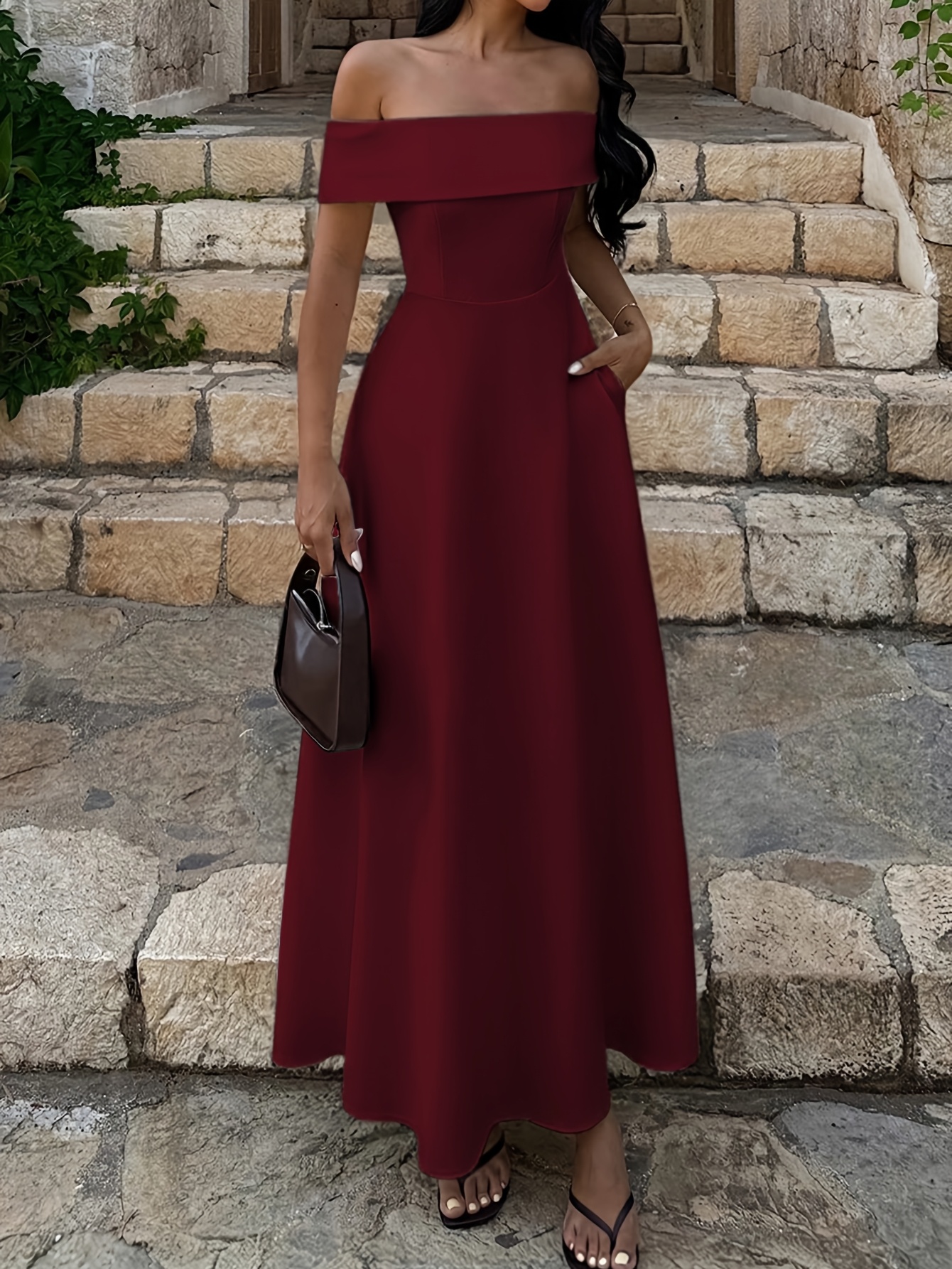 wild thoughts off the shoulder dress Chelsea Off The Shoulder Ruffle Maxi Dress – VICI