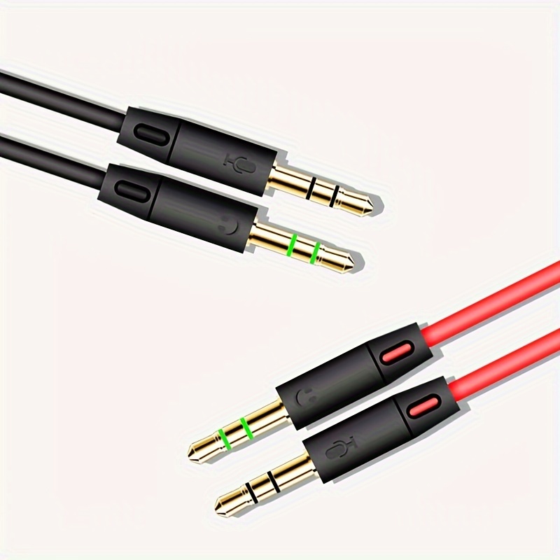 1pc divisor y 2-en-1 cable de audio estéreo aux 3.5mm, adaptador   a hembra para mp3, mp4, auriculares, computadoras - no requiere energía, sin batería detalles 8