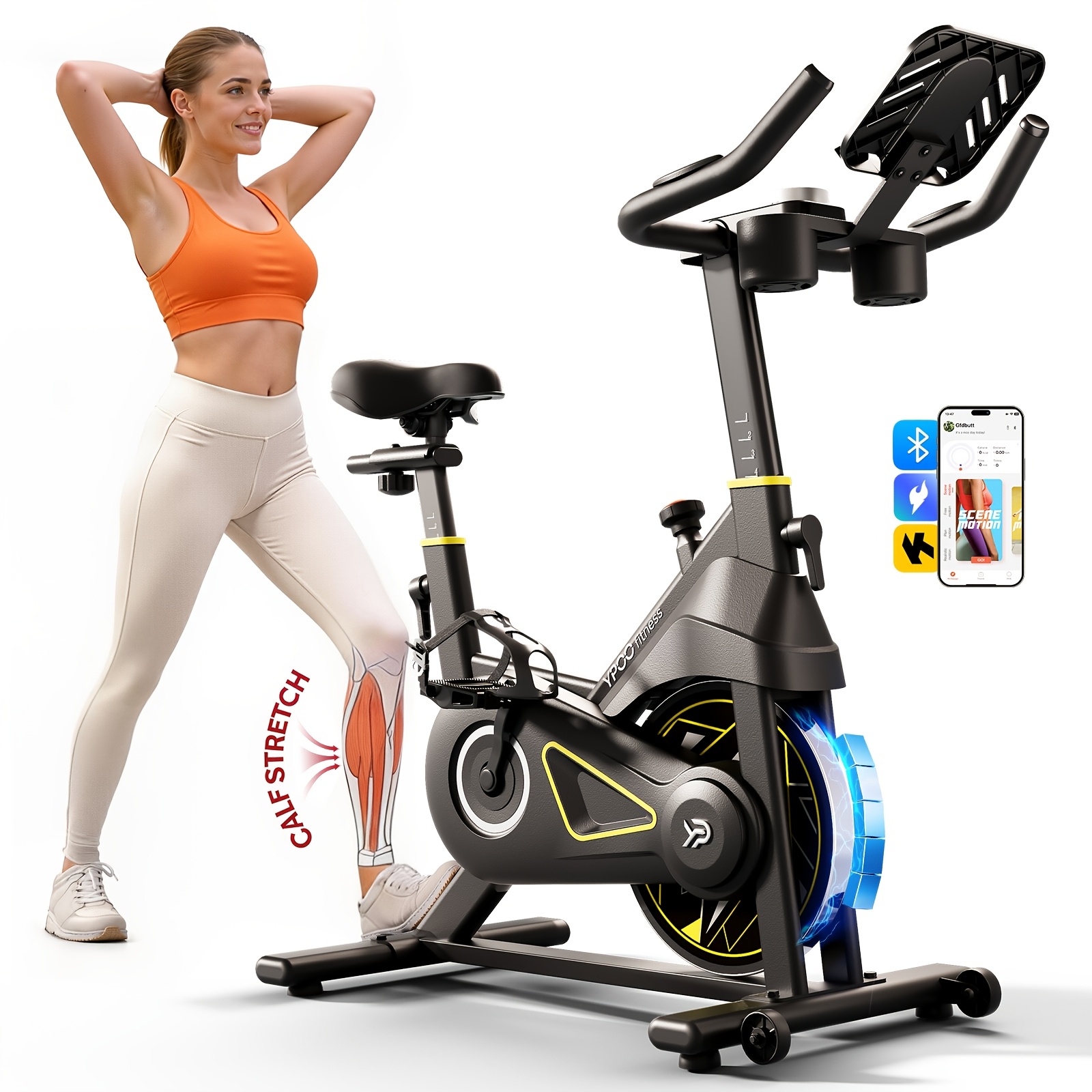 Adjustable exercise bike home cardio 300 lbs