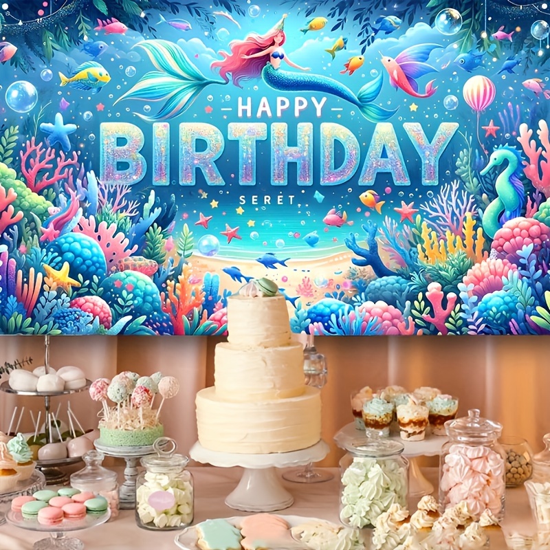 Ocean Theme Birthday Backdrop Banner Ocean Animal Happy Birthday  Photography Background for Kids Whale Underwater Party Decorations Supplies  : Buy Online at Best Price in KSA - Souq is now : Arts