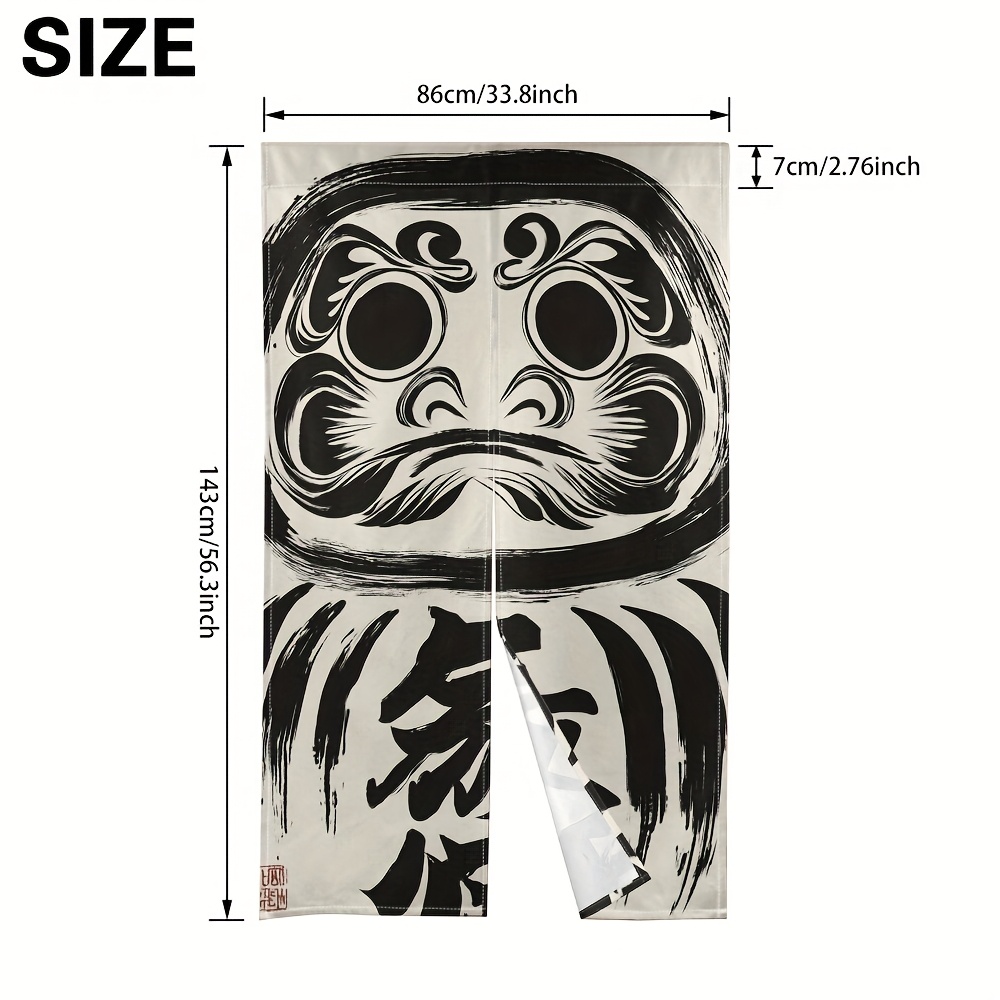 TEMU 1 pz, Stampa Piatta 2D a Daruma con Tende Fu Noren per Portale, Adatte per Decorazioni per la Casa, Porte, Camere da Letto, Cucine, Bagni,