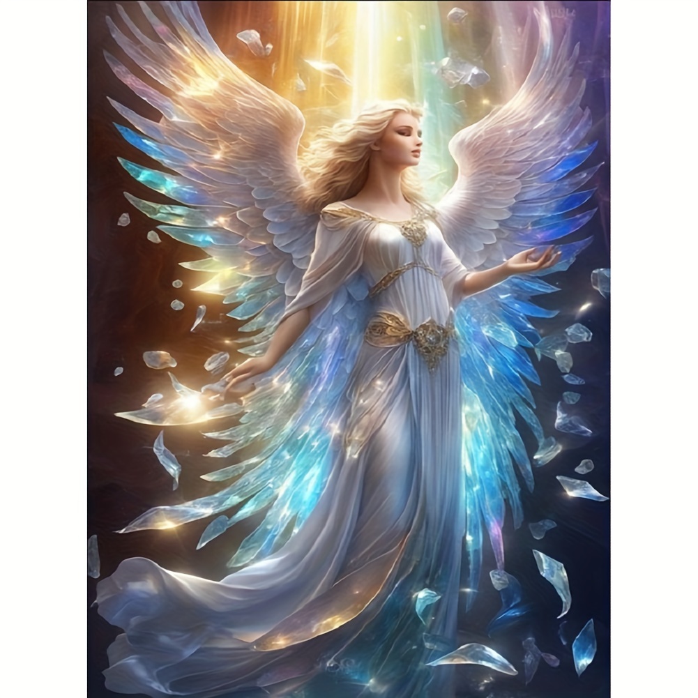 

1pc 30x40cm/11.8x15.7in Frameless 5d Diamond Painting Set Angel Diamond Painting With Wings Full Diamond Art Embroidery Cross Stitch Picture Diamond Painting Art Craft For Wall Decor Beginner Gift