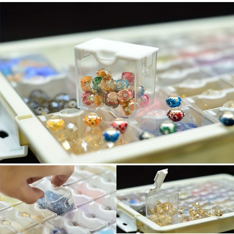 diy 18pcs 30pcs transparent plastic storage box set   visibility stackable space saving solution for hair accessories jewelry   hardware craft supplies multifunctional lightweight organizer box for organization storage and transportation Product details 3