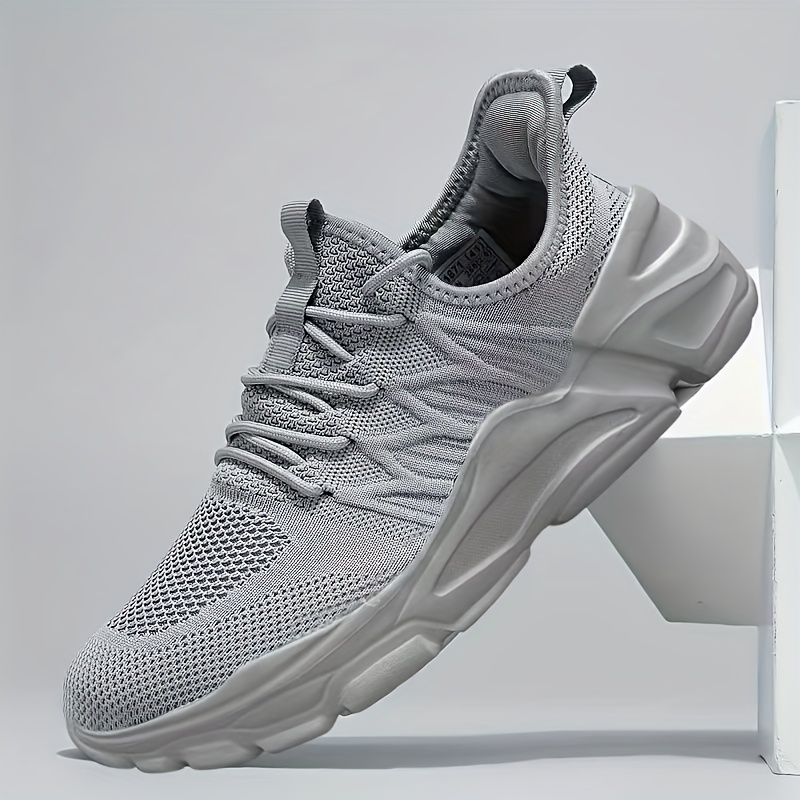 Baskets de marche légères en maille pour hommes - Chaussures décontractées confortables avec intérieur en tissu doux, semelle EVA et conception à lacets fiables pour le printemps/été, chaussures de tous les jours | Baskets à dessus en maille | Chaussures à semelle EVA