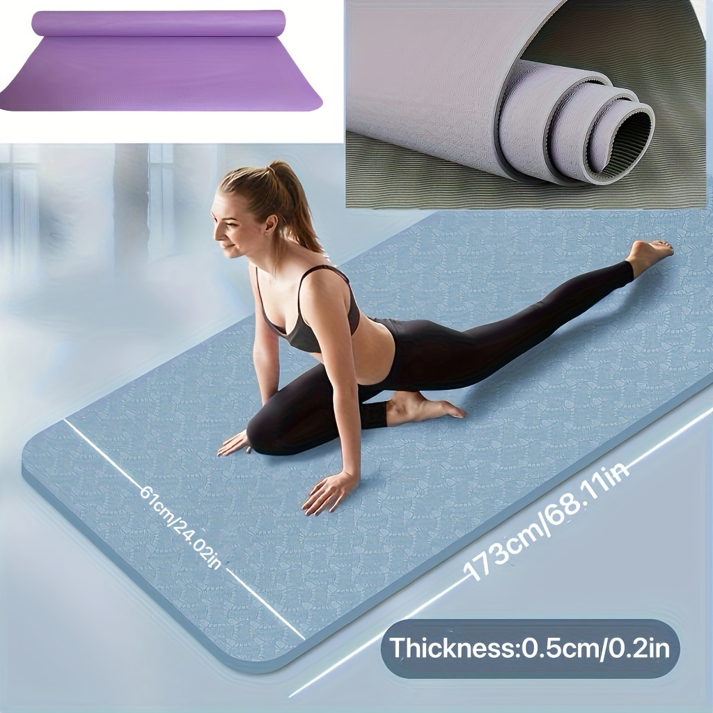 

Extra-, Non-slip Eva Yoga Mat - Waterproof & Moisture-proof, Ideal For Fitness Training, Dance & Beginners - In Gray, Purple, Blue