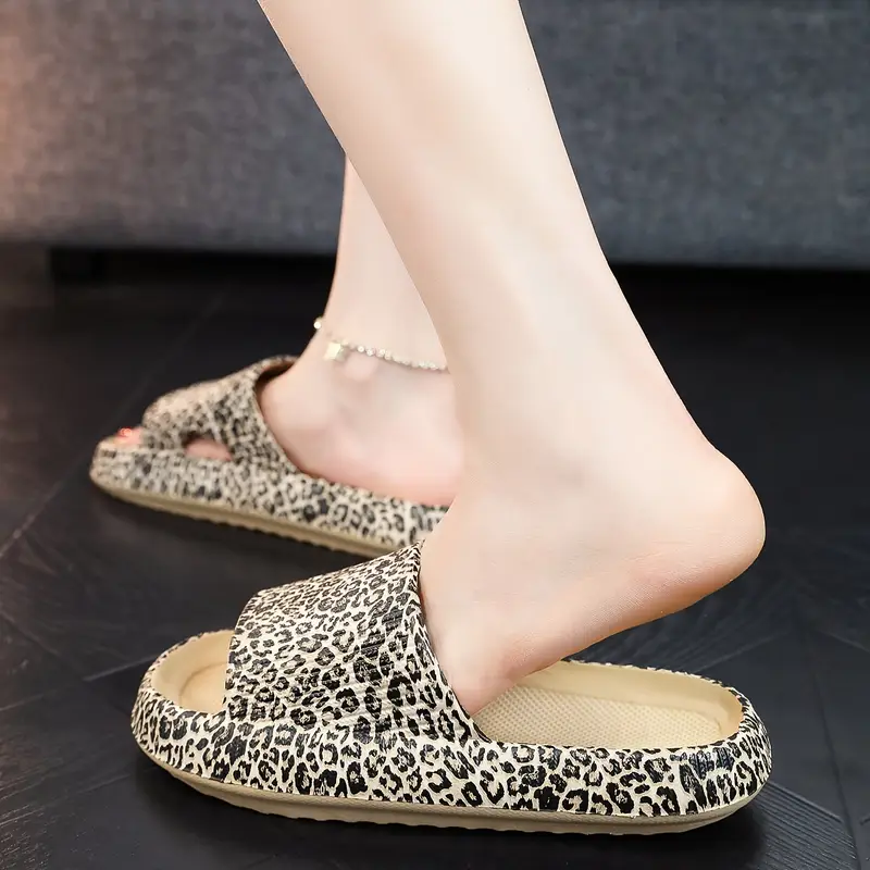 womens leopard print thong sandals thick soled anti slip eva flip flops with cushioned insole lightweight indoor outdoor slippers for party wear footwear leopard print sandals indoor footwear stylish flipflops durable footwear able slippers Product details 5