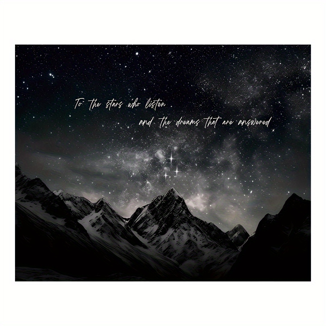 Image of 1pc Frameless 8x10 Inch, Fantasy Books Merchandise Room Decor, Who Listen Wall Art Prints For Bookish Gifts, Starlight Poster For Library, Perfect For Room Decor