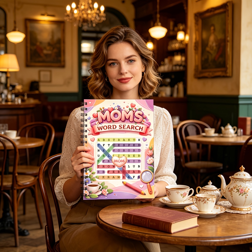 Mother's Day Word Search Puzzle Book, Stress Relieving Fun
