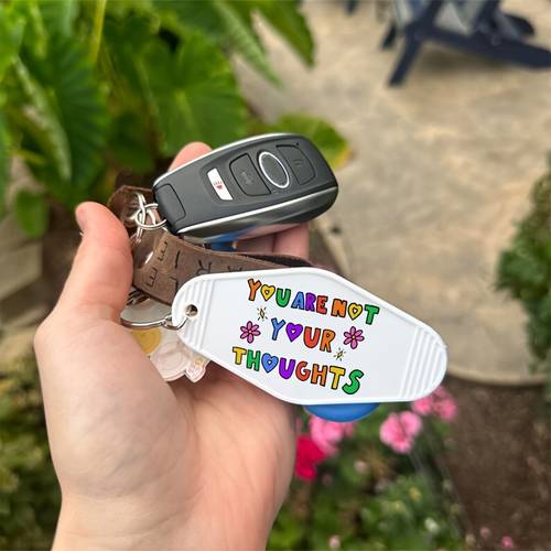 item picture 1pc you are not your keychain tag wallet decoration suitable for car keys and handbag charms a perfect gift for friends and travel enthusiasts key ring gift