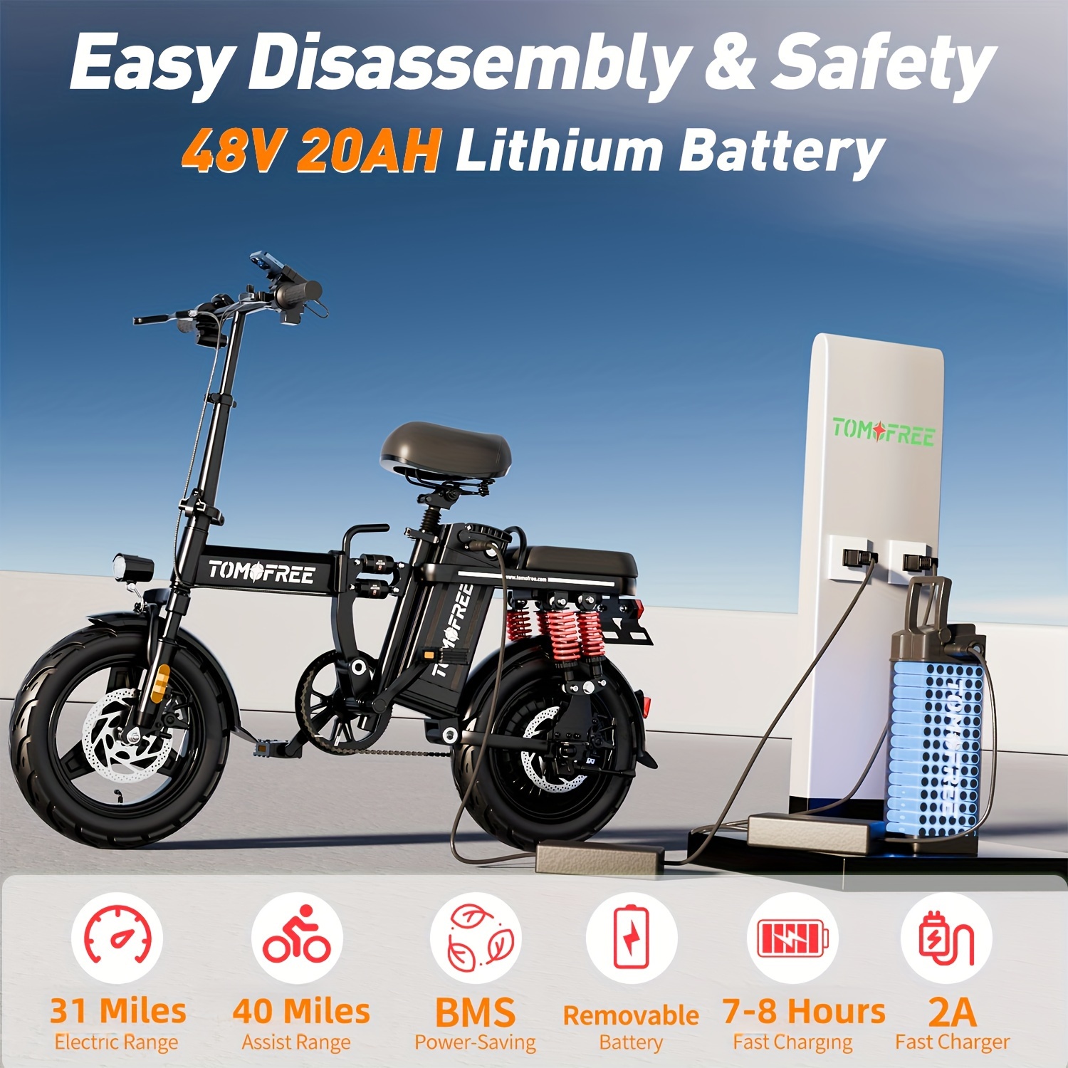 z2 road tire electric bikes folding e bike 48v 20ah Temu