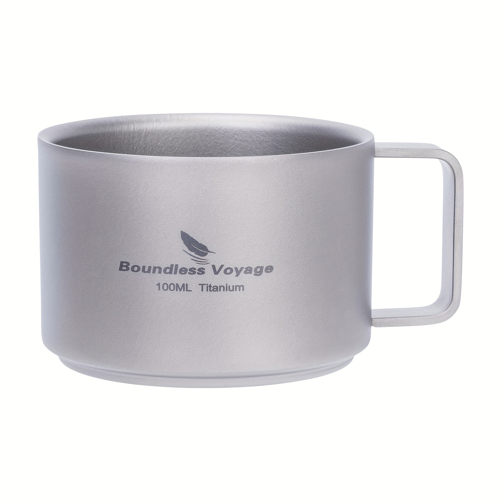 Voyage Titanium Double Wall Coffee Cup Mini Mug 100ml Anti-scalding Lightweight Mug For Outdoor Camping Hiking Picnic Backpacking