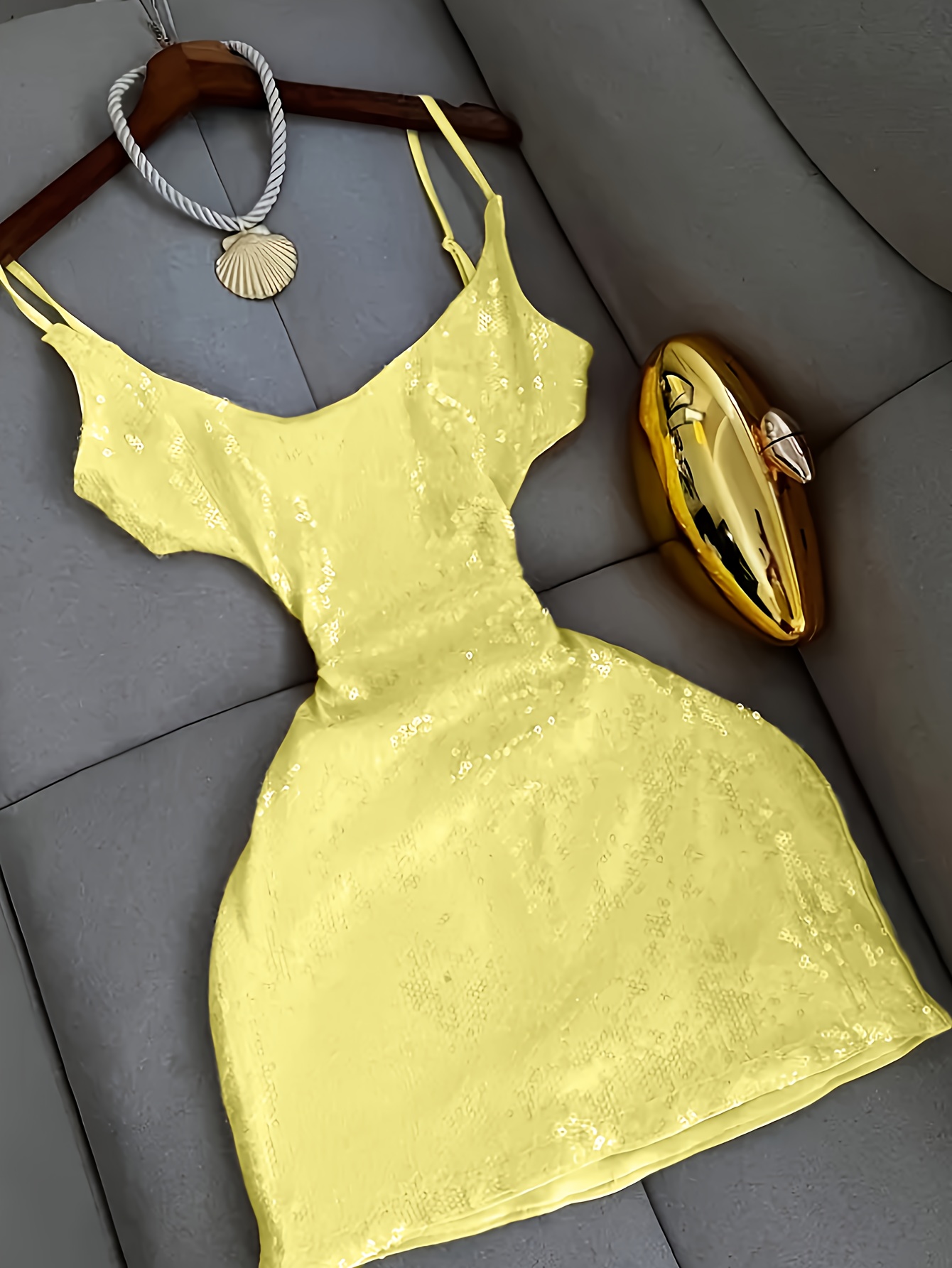 open lace back dress Luxury Party Wear | Audrey Neon yellow Black Dress main image 1