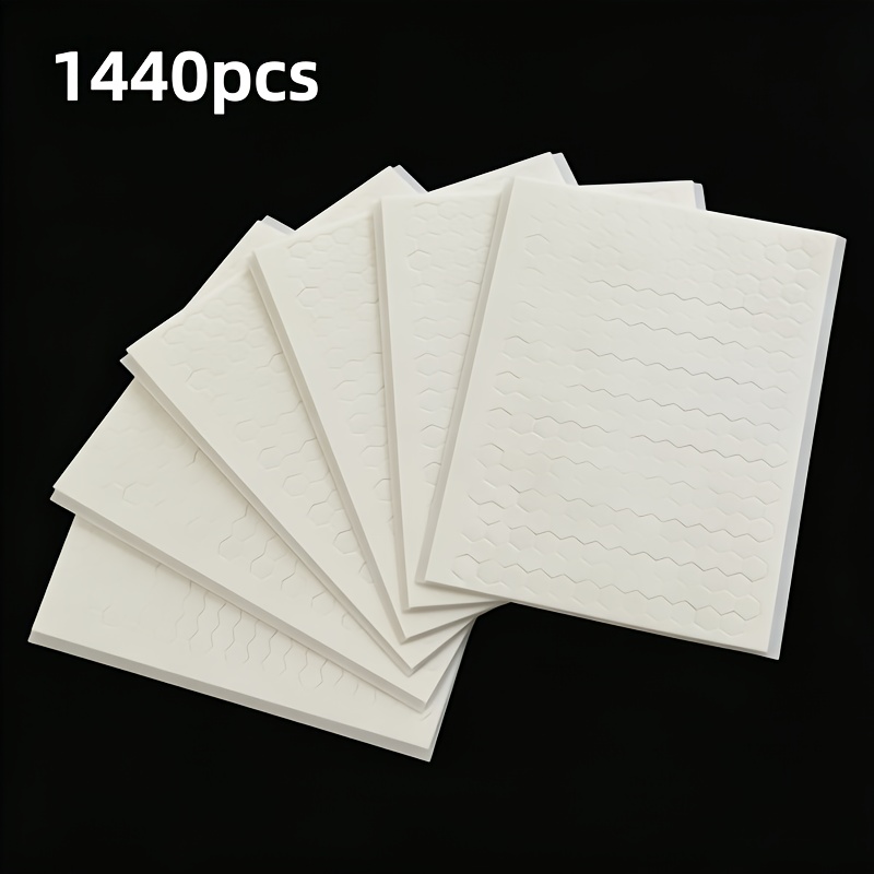 TEMU 1440pcs, 6 Sheets Of Strong Adhesive Hexagonal Foam Dots For Double-sided Fastening, Ideal For Creative Scrapbooking And Craft Projects,