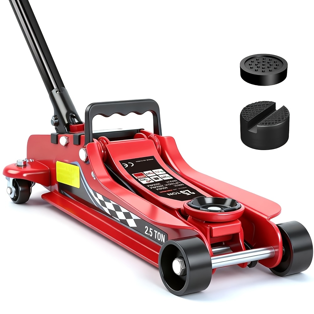 3 Ton 6600 Lbs Low Profile Floor Jack, Heavy Duty Car Trolley Jack, Gear Pump, Lift Range 5.31in-18.11in, Hydraulic Jack For Sedans, Suvs & Utility Vehicles