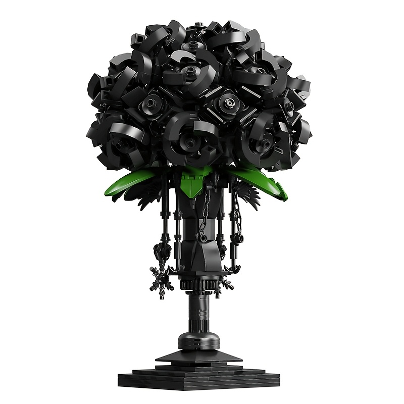 Image of No Original Box 1069pcs Bricks Home Decoration Delicate Assembly Building Block Set Christmas Halloween Birthday Gift, Jq1117 Flower Model Modular Building Toy For Valentines Gift.