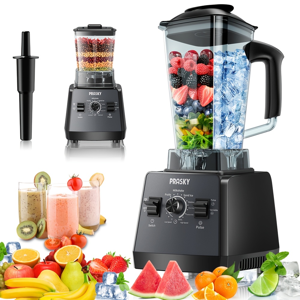 TEMU Professional Blender, Smoothies Blender, Max.2400w/1000w Blender And Grinder Combo 25000rpm Powerful Blenders Kitchen 68oz Containers Countertop