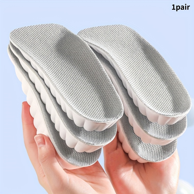 Image of 1 Pair Cloud-sensing Height Increase Insoles Ultra Comfortable Soft With Sweat Absorption And - Premium Pu Material, Hand Washable, Unisex Half Insoles For Daily Wear