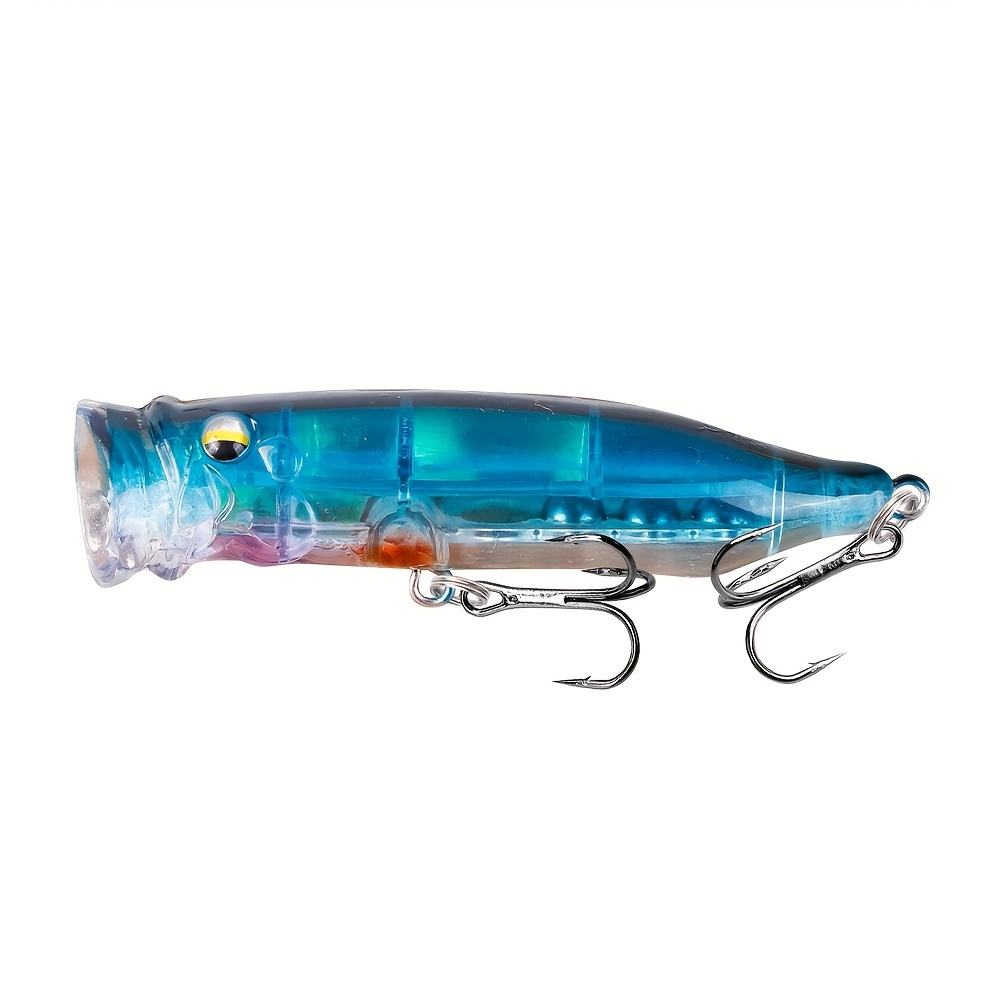 Alwonder Topwater Popper Fishing Lures with Bubble Chamber, Water Spray  Design Popper Trolling Fishing Lure 4.75/7.48 Inches, High Strength Triple