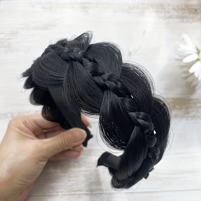 Fishbone Braided Wig Headband Female High Headgear Air Bangs Hairpin New Temperament Twist Braided Headband