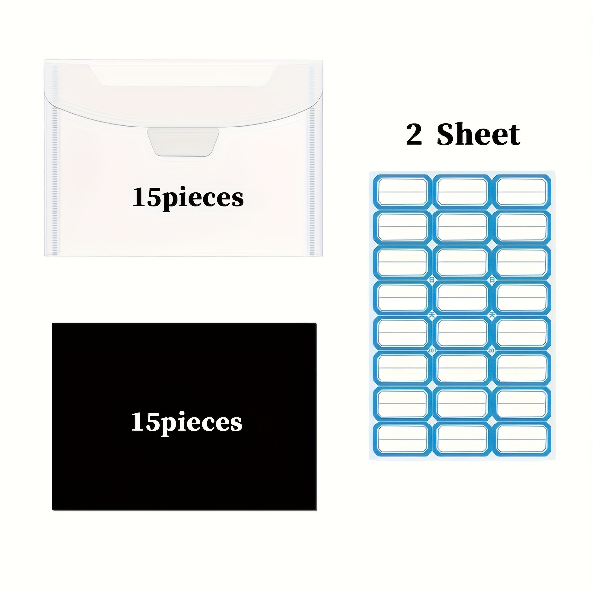 Image of Die Storage Pockets And Rubber Magnetic Sheet, Magnetic Die Storage, Stamp And Die Storage Pockets, 0.3mm Thickness Magnetic Sheets For Die Storage, 30pcs, 5.5 X 7.5 Inch Craft Die Storage Envelopes