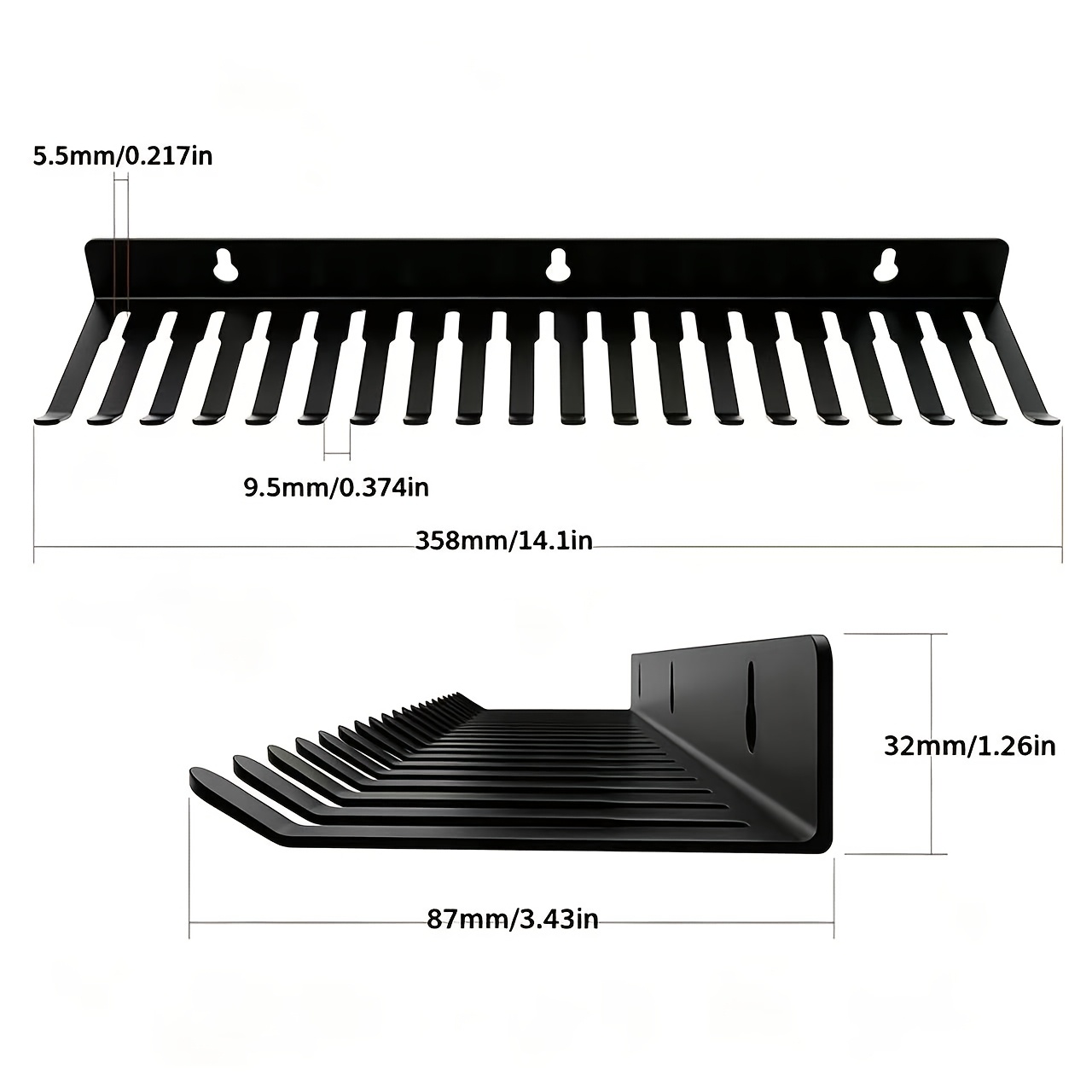 TEMU Heavy Duty Metal Wall Mount Cable Hanger & Organizer, Wall Mount Cable Hook & Holder, Cable Bracket, Cable Management Studio Storage
