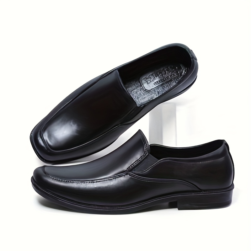 TEMU Men's Black Shoes 608# Shoes School Shoes Rubber Formal Black Shoes Walking Shoes Footwear Office 0105523 Add 1 Size