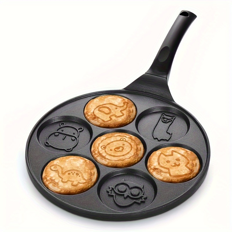 

1pc 7-grid Pancake Pan, Non-stick, Animal Style Pancake Making Mini Pancake Mold Pan, Suitable For Restaurant Kitchen Eid Al-adha Mubarak