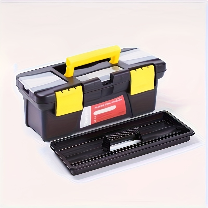 

Stackable Plastic Toolbox - Portable Organizer For Tools, Beads, Fishing Gear & Auto Parts Storage, Shelf Baskets