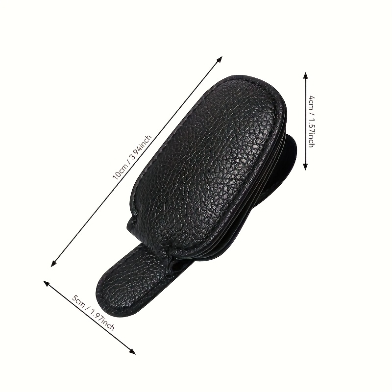 1pc Car Sun Visor Glasses Holder, PVC Material, Vehicle Eyewear Clip, Auto Interior Accessory, Storage Organizer for Glasses
