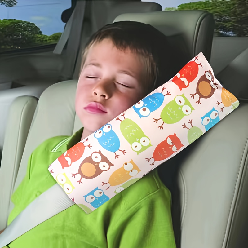 

1pc Children's Breathable Seatbelt Shoulder Pad, Non-slip Comfort Car Safety Belt Cushion Cover, Seasonal Polyester Fiber Vehicle Seat Belt Protector For Kids