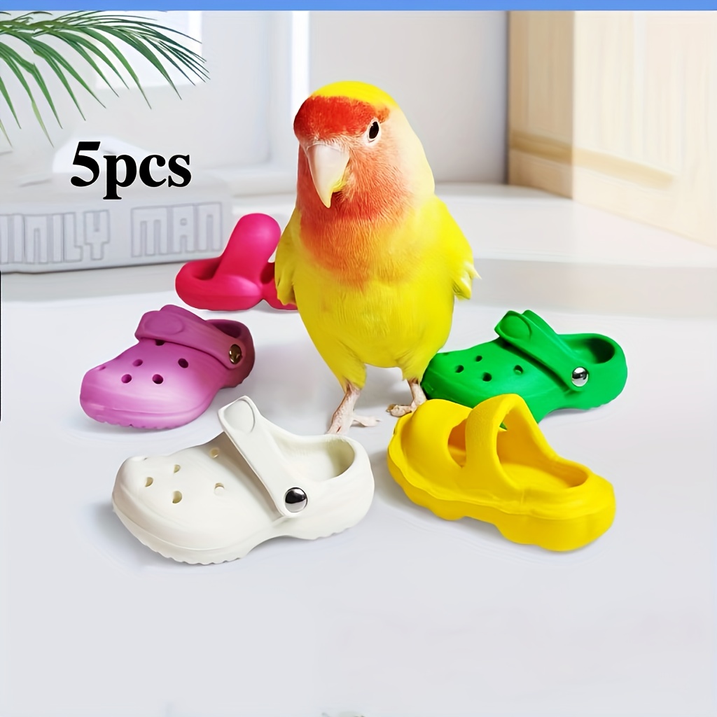 

5pcs-parrot On Colored Slipper Toys-suitable For Peonies, Phoenixes, , Parrots To Bite And Vent, Bird Nature-increase Of With The ～