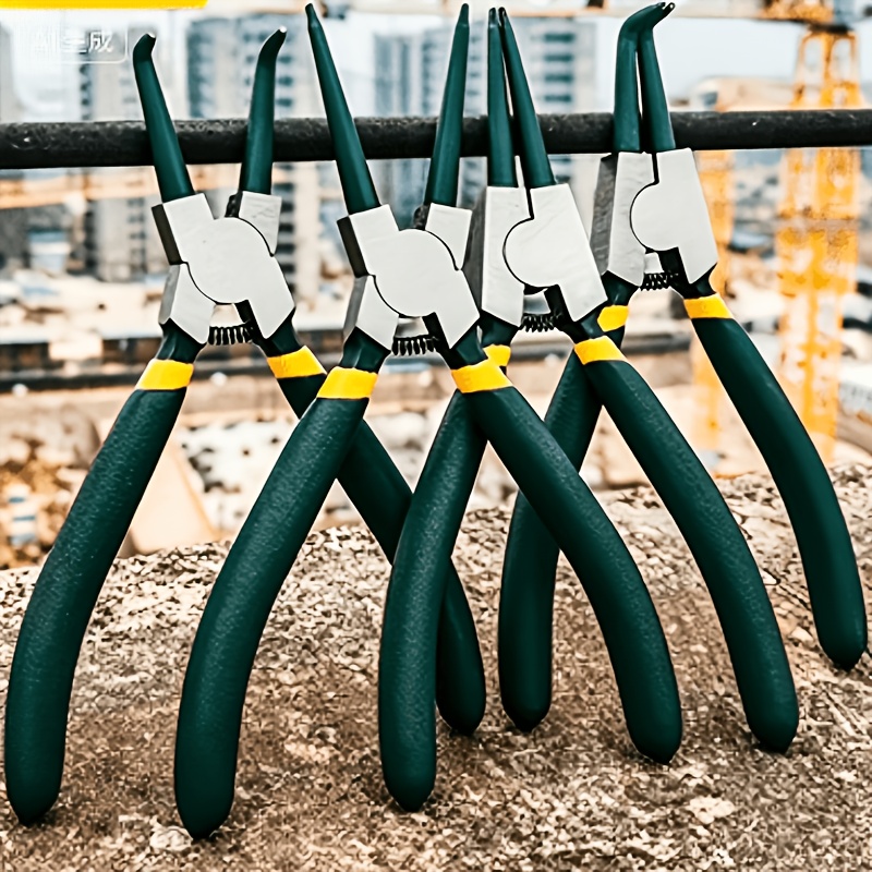 E-shop 4-tlg. Sprengringzangen-Set: 7-Zoll professionelle Sprengringzangen, robuste Metallkonstruktion, Hochleistungs-Sprengringzangen für