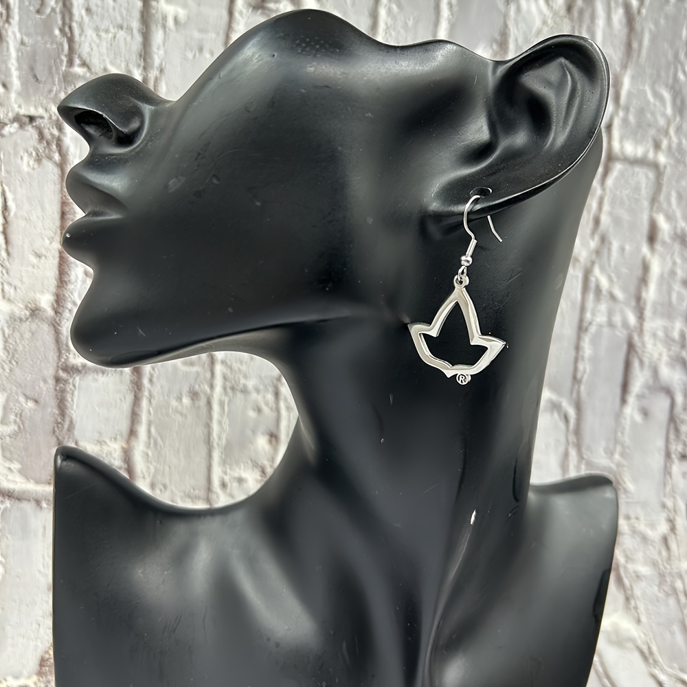 

Elegant Stainless Steel Maple Leaf Dangle Earrings For Women - Chic & , Casual Attire