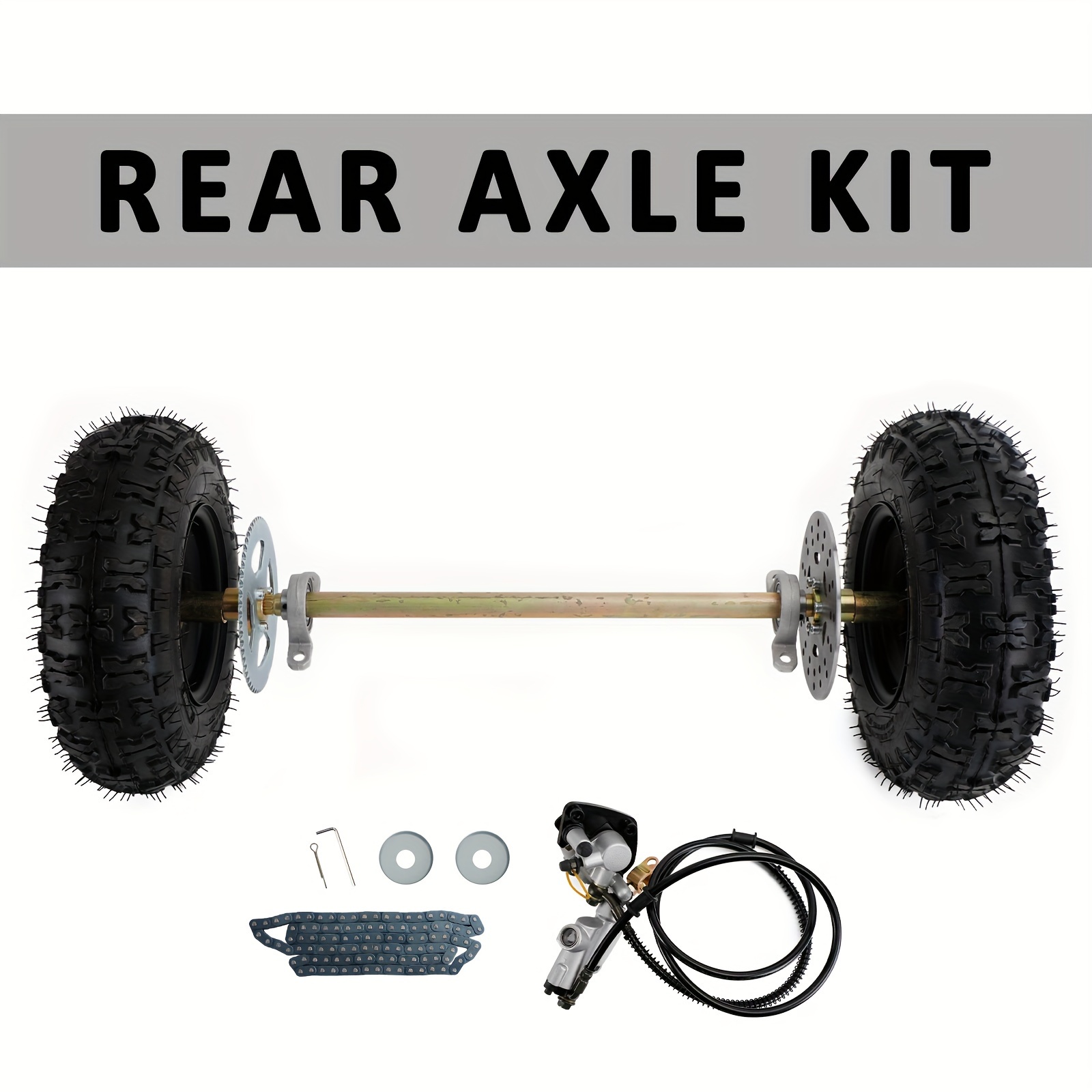 Kit Complet Pour Kart Ou Trike : Arbre Essieu Arrière + Moteur électrique 48V 1800W + Roues 6