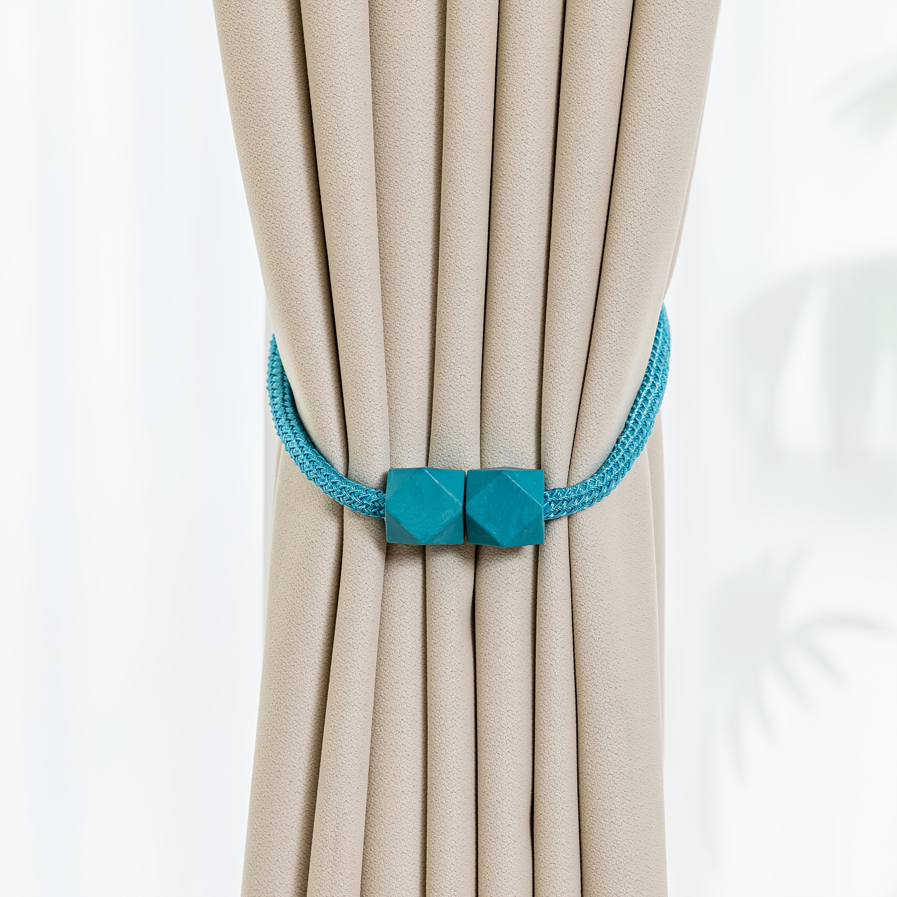 4pcs Modern Magnetic Curtain Tiebacks - Adjustable, Strong Hold for Bedroom & Living Room Decor