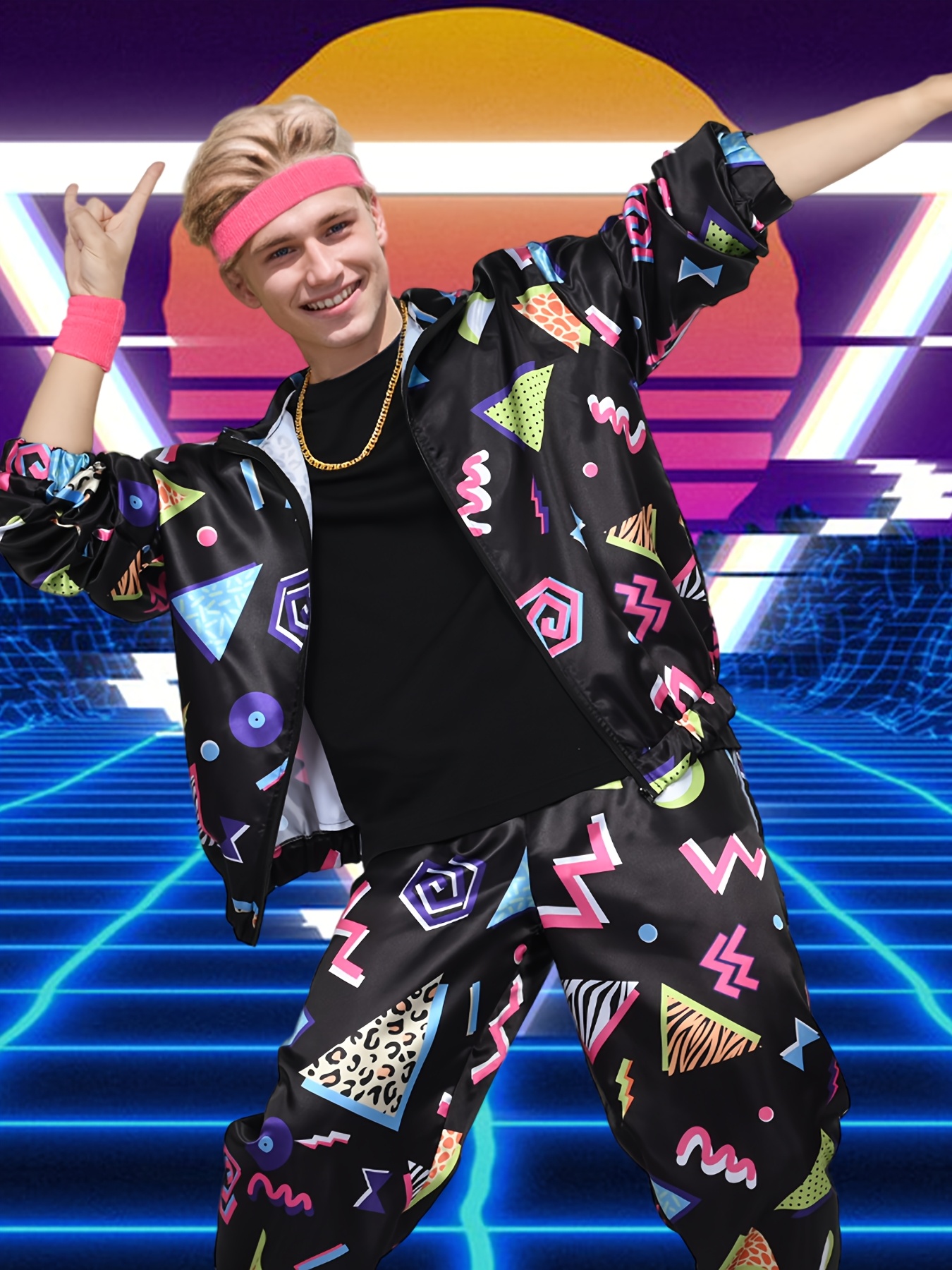 80s 90s tracksuit men women retro hip hop outfit track suit Temu - Main Image