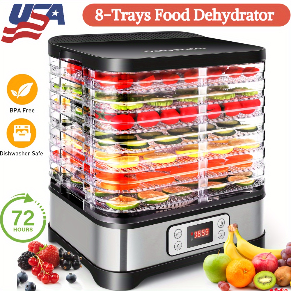 

Homdox Dehydrator For & Roll Sheet 8 Bpa-free Trays 400w & (95ºf-158ºf),