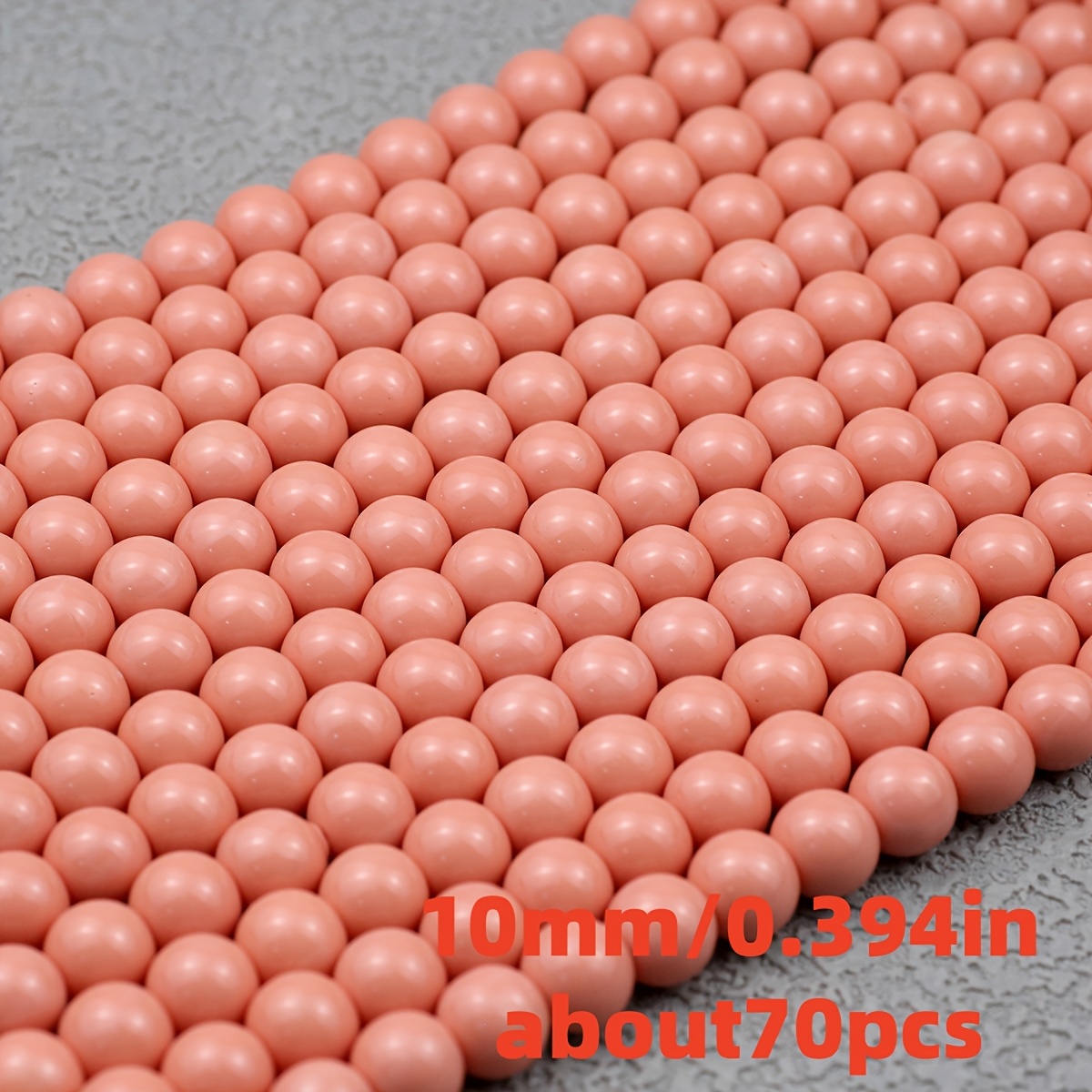 TEMU 70pcs Of 10mm Mixed Color Glass Beads That Are Smooth And Shiny, Perfect For Art, Crafts, And Sewing Supplies. Ideal For Jewelry Making,