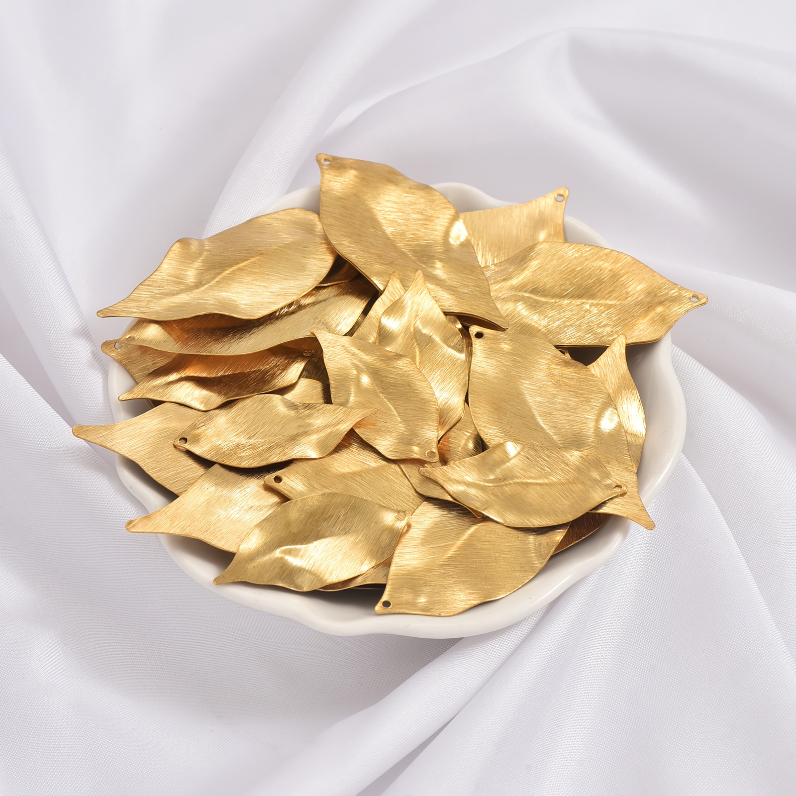 6pcs Original Brass DIY Jewelry Accessories, Leaf Pendants