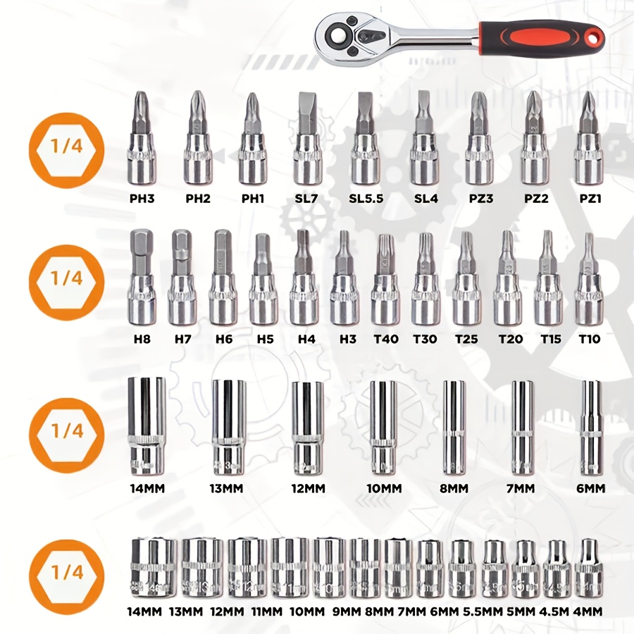 899/52pcs Professional Tool Set | Multi Functional Toolbox, Portable Design, Chrome Vanadium Steel Material, Suitable for Home And Car Maintenance, Ideal Choice for Enthusiasts And Professionals, Gift for Friends, Local Transportation