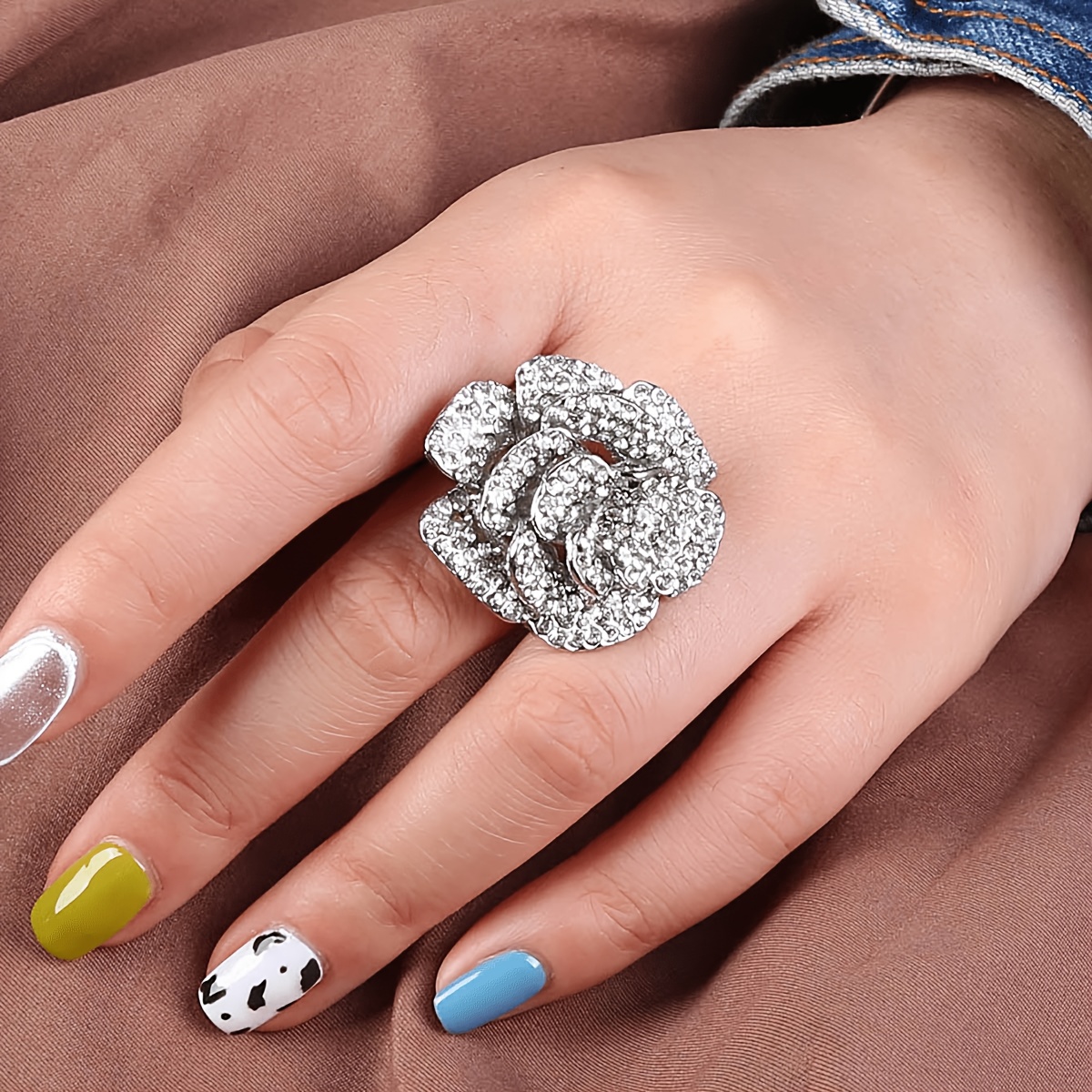 TEMU Anillo de para mujer, moda europea y americana 1, joyería de moda